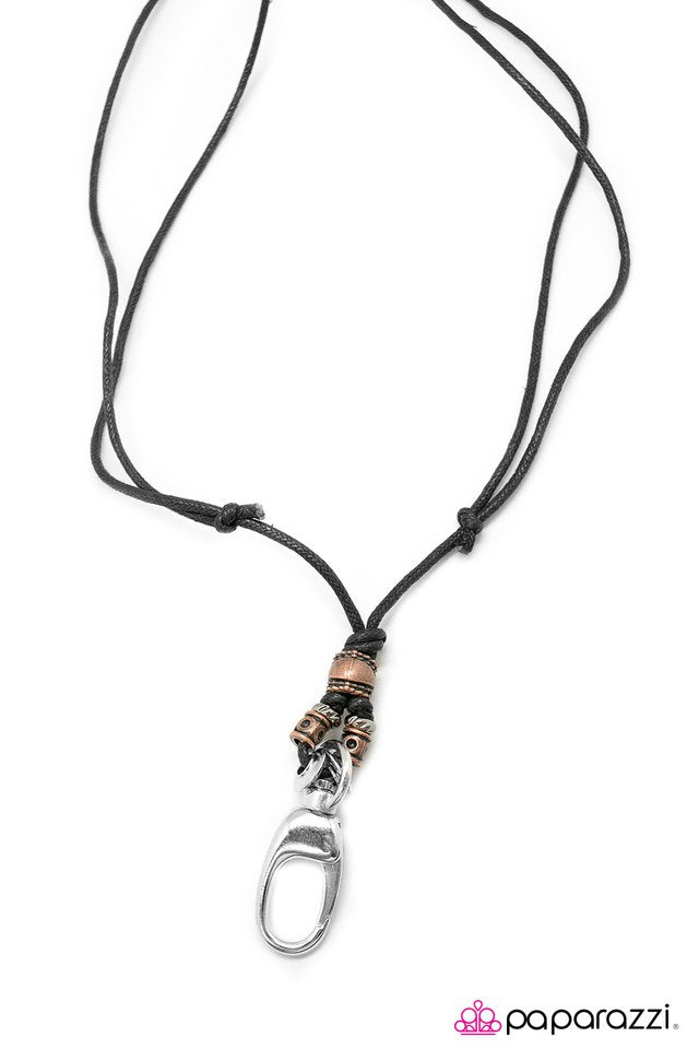 Paparazzi ♥ Simple Living - Black ♥ Lanyard