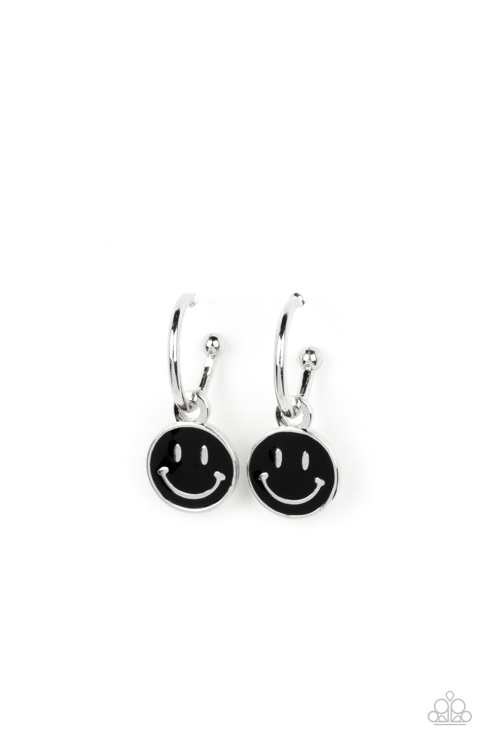 Paparazzi ♥ Subtle Smile - Black ♥ Earrings