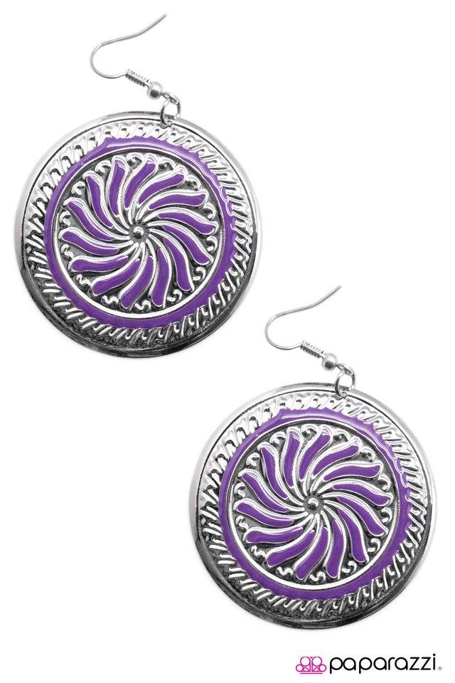 Paparazzi ♥ A Hop, Skip, And A Jump - Purple ♥ Earrings