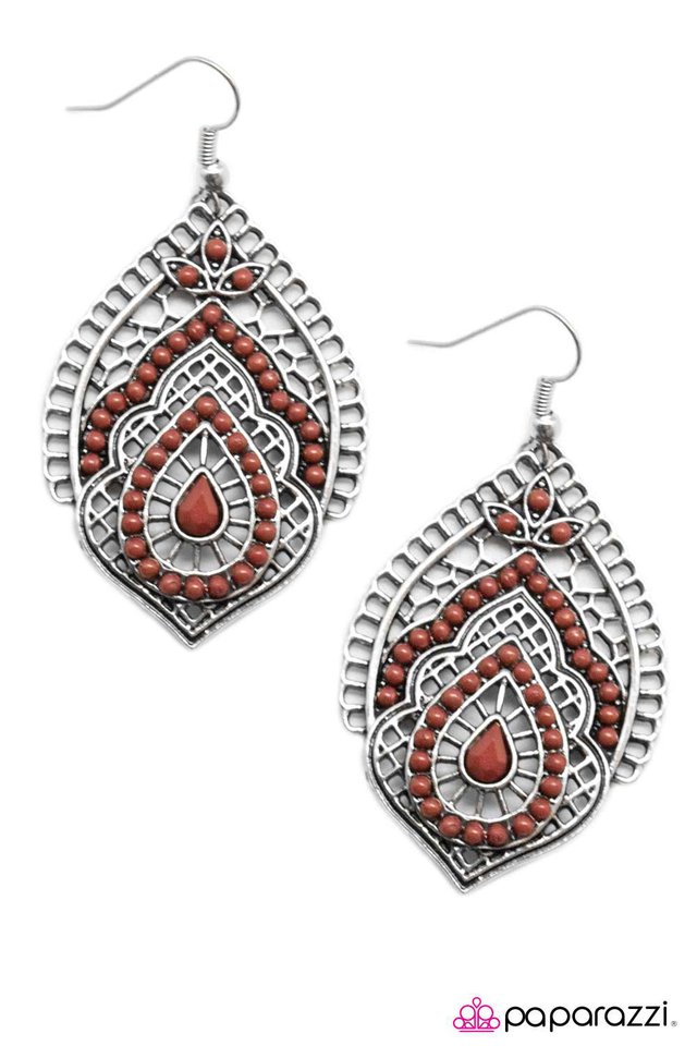 Paparazzi ♥ Persian Gardens - Red ♥ Earrings