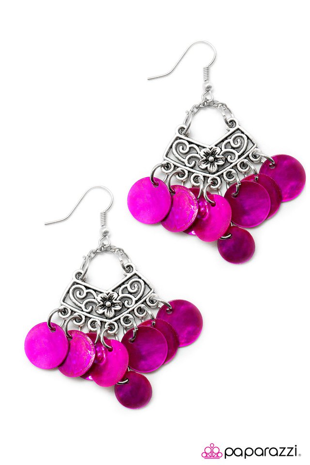 Paparazzi ♥ For SHORE - Pink ♥ Earrings
