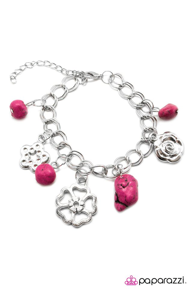 Paparazzi ♥ Rock Garden - Pink ♥ Bracelet