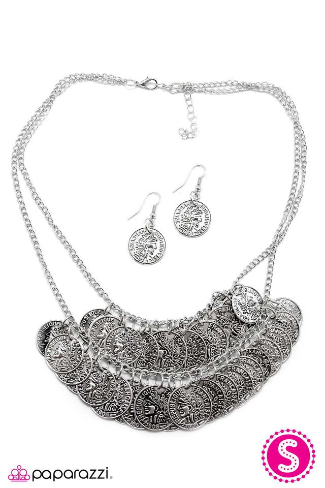 Paparazzi ♥ COIN Artist - Silver ♥ Necklace