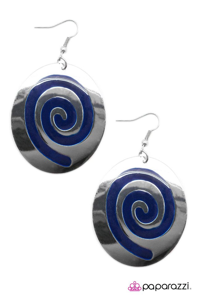 Paparazzi ♥ Anasazi Swirl - Blue ♥ Earrings