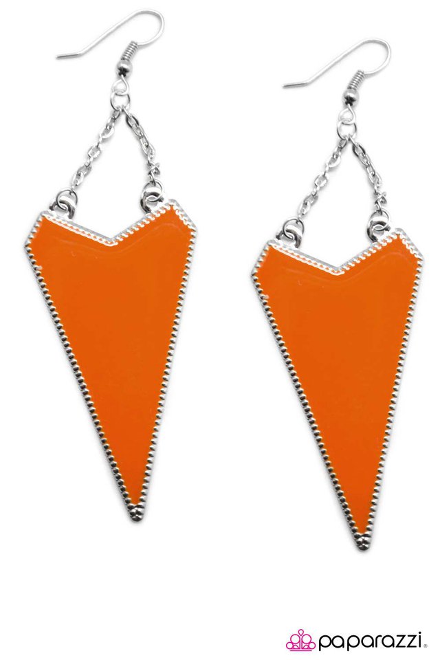 Paparazzi ♥ Tough As Nails - Orange ♥ Earrings