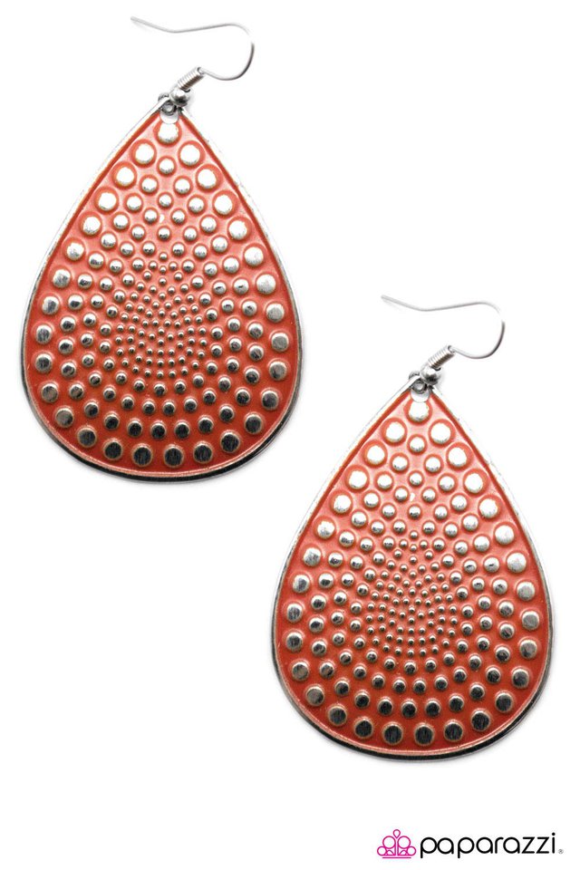 Paparazzi ♥ Drifter - Orange ♥ Earrings