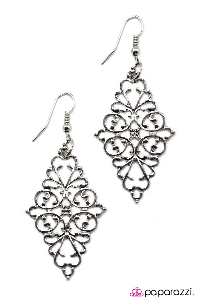 Paparazzi ♥ Tender Is The Night - Silver ♥ Earrings
