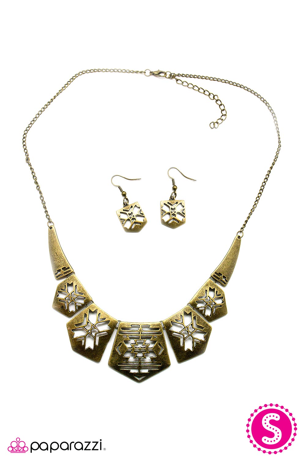 Paparazzi ♥ Texas Holdem - Brass ♥ Necklace