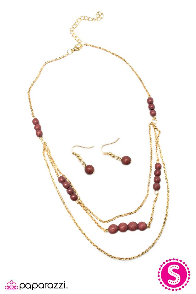 Paparazzi ♥ Backwoods Explorer - Red ♥ Necklace