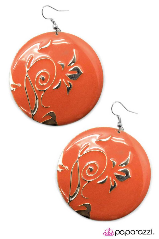 Paparazzi ♥ Belladonna - Orange ♥ Earrings