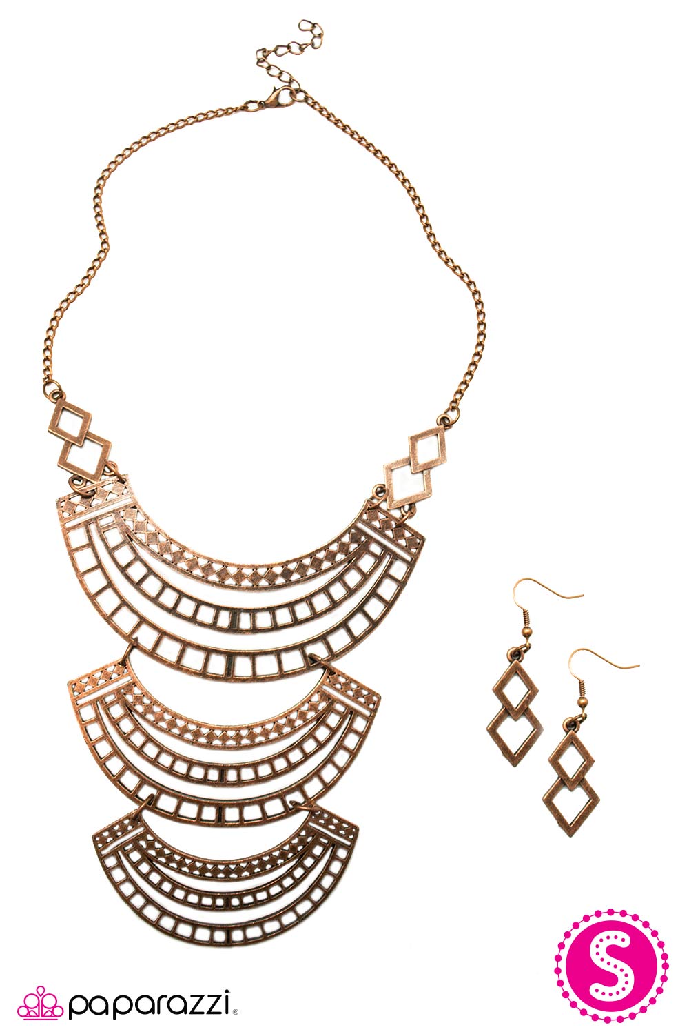 Paparazzi ♥ Queen Of The Nile - Copper ♥ Necklace