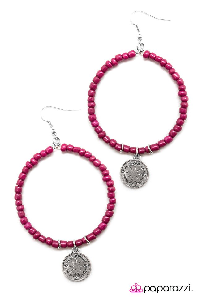 Paparazzi ♥ Luck of the Irish - Pink ♥ Earrings