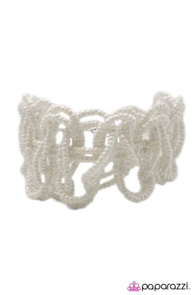 Paparazzi ♥ The BRAID and The Bold - White ♥ Bracelet
