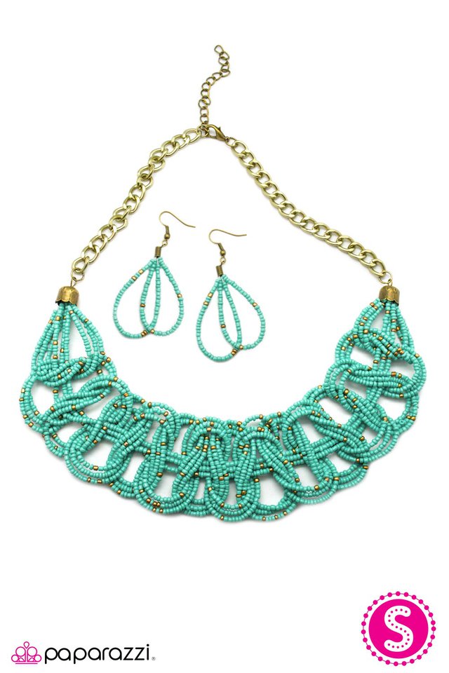 Paparazzi ♥ KNOT So Fast 2 - Blue ♥ Necklace