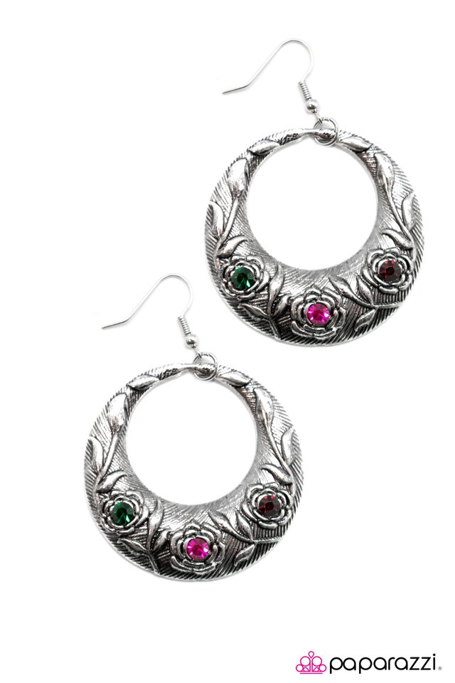 Paparazzi ♥ Blooming Borders - Multi ♥ Earrings