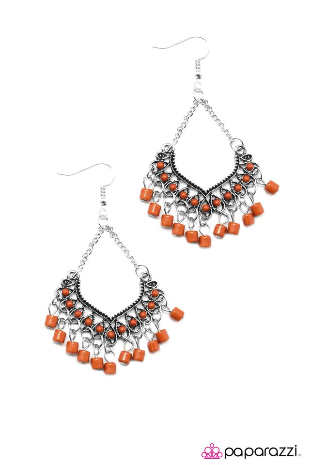 Paparazzi ♥ On A Magic Carpet Ride - Orange ♥ Earrings