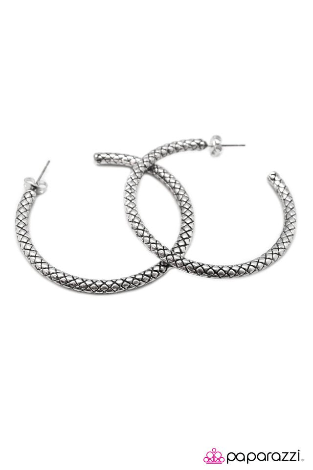 Paparazzi ♥ Serpentine - Silver ♥ Earrings
