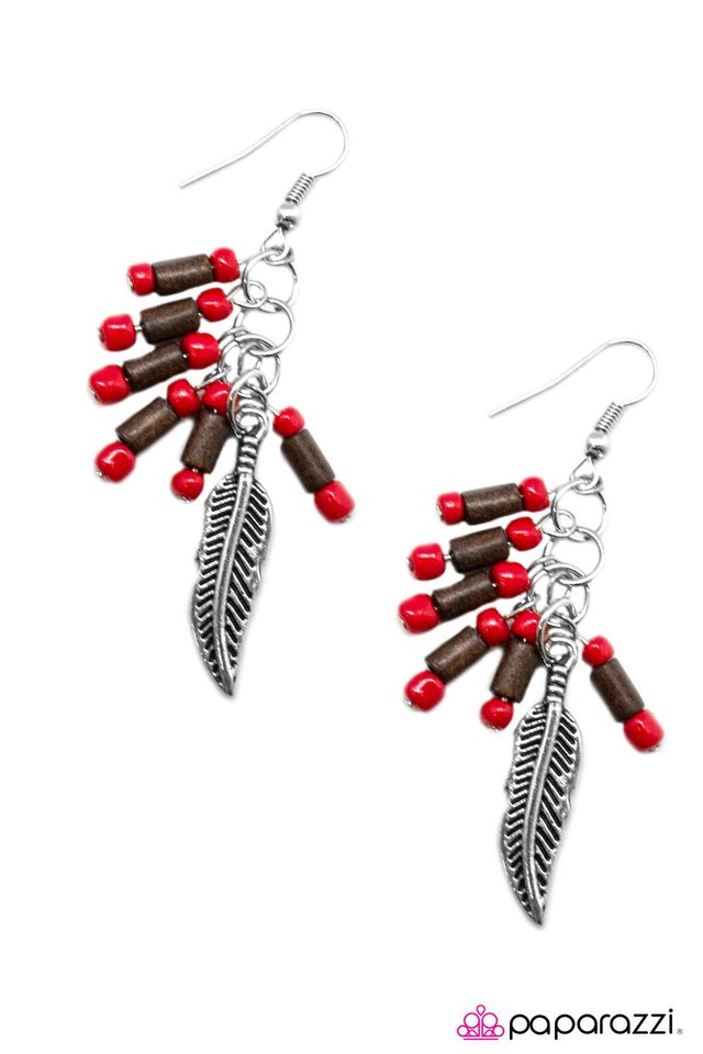 Paparazzi ♥ A High-Flier - Red ♥ Earrings