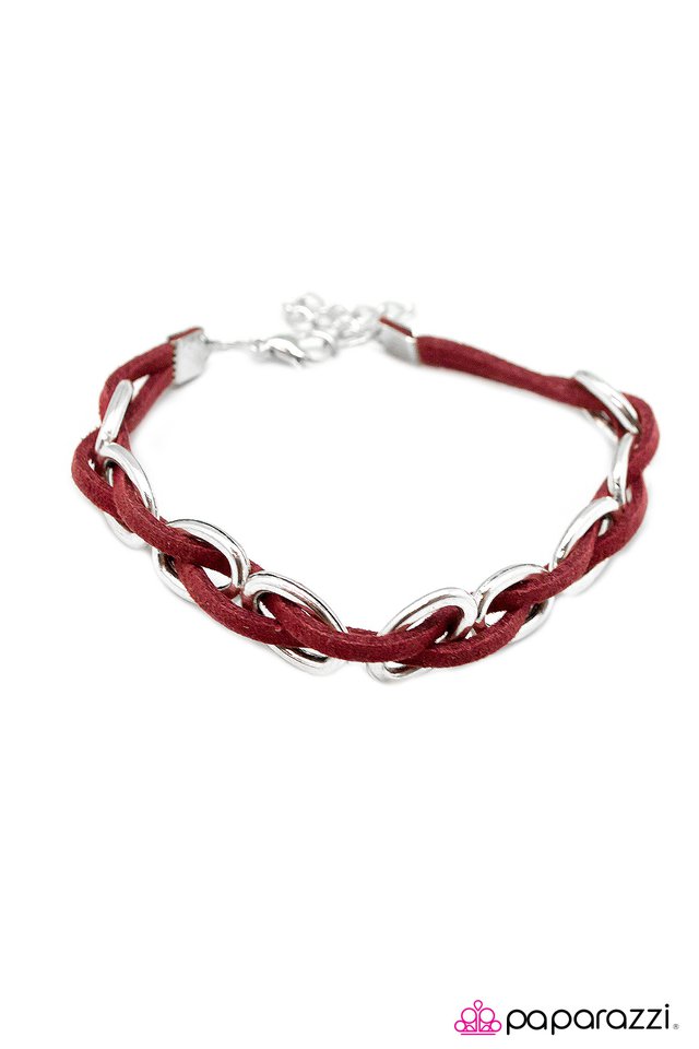 Paparazzi ♥ Hard To PerSUEDE - Red ♥ Bracelet