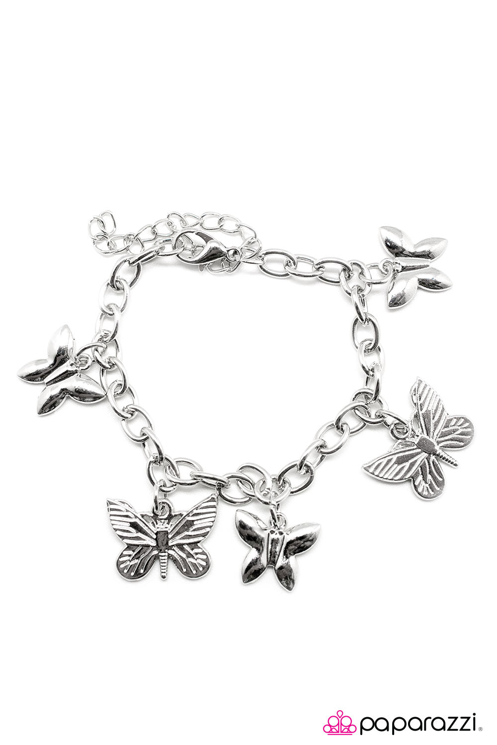 Paparazzi ♥ Dance of The Butterflies - Silver ♥ Bracelet