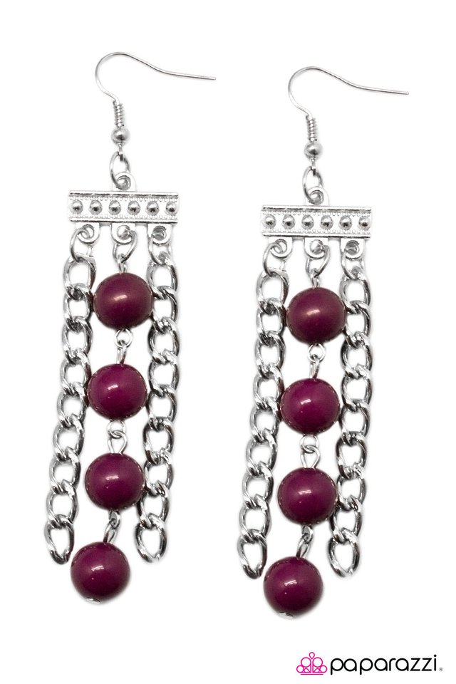 Paparazzi ♥ Middle Ground - Pink ♥ Earrings