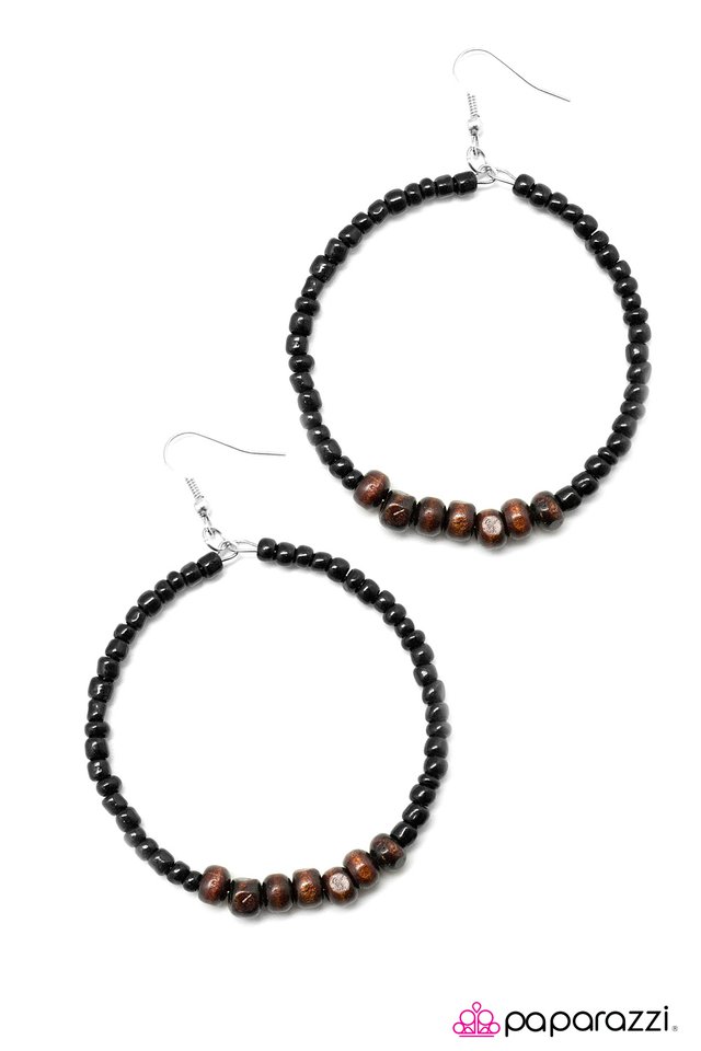 Paparazzi ♥ Cool Runnings - Black ♥ Earrings