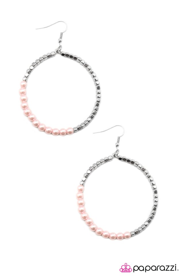 Paparazzi ♥ Now Youre Talkin - Pink ♥ Earrings