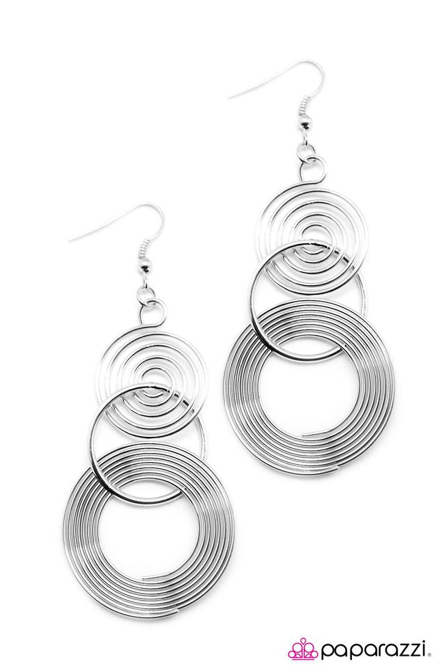 Paparazzi ♥ The Spin-Off - Silver ♥ Earrings