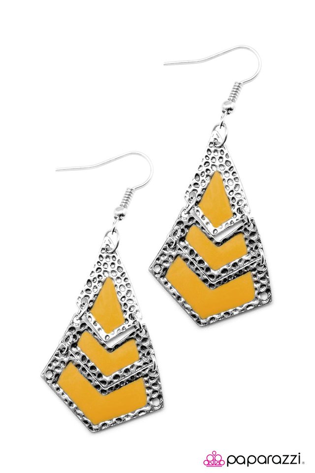 Paparazzi ♥ Wild Child - Yellow ♥ Earrings
