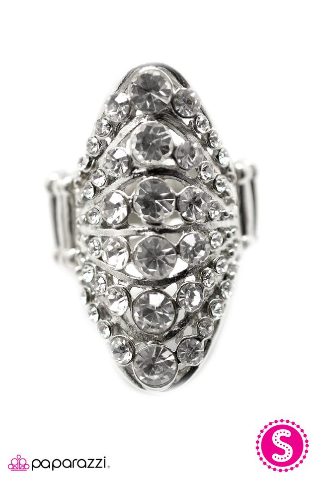 Paparazzi ♥ Breakfast At Tiffanys - White ♥ Ring