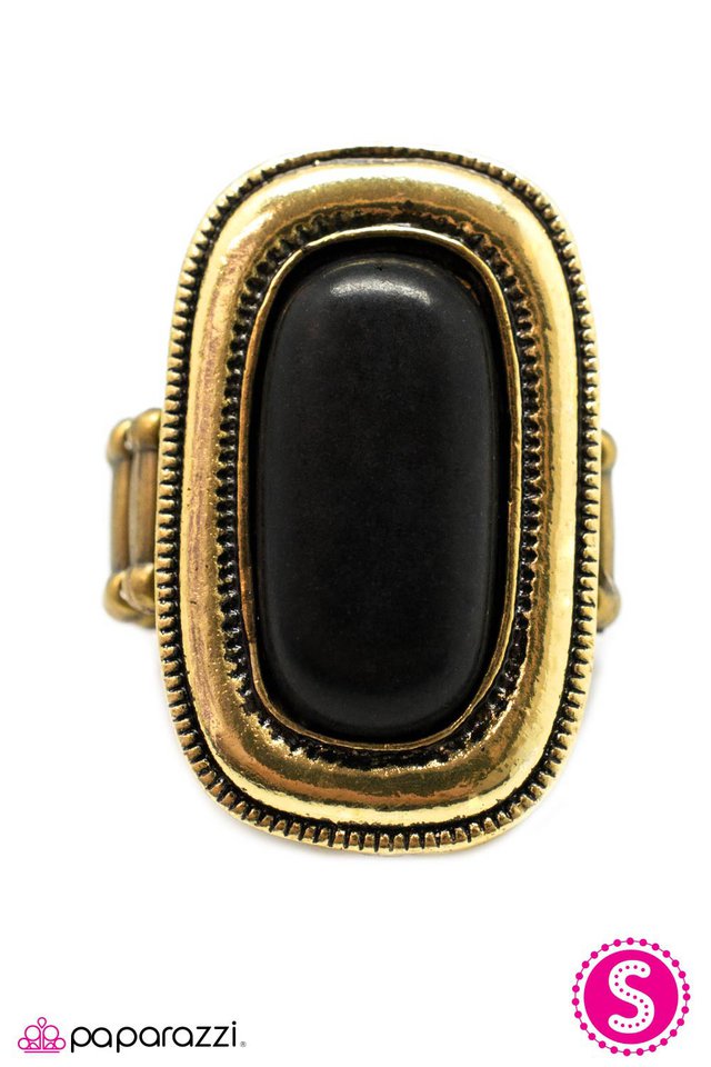 Paparazzi ♥ A Little Bit Country - Black ♥ Ring