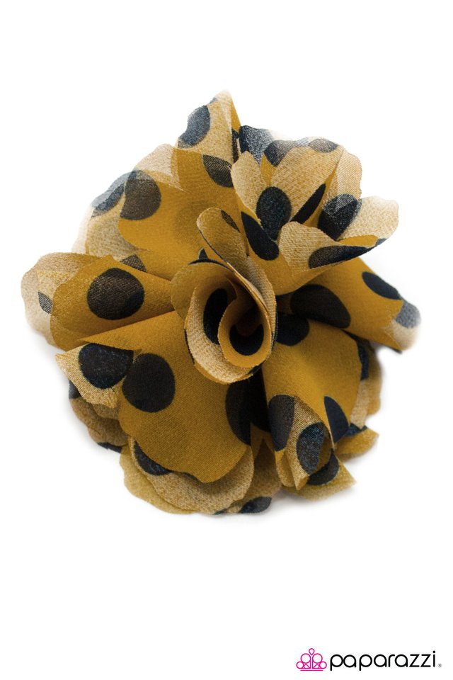 Paparazzi ♥ POLKA-hontas - Yellow ♥ Hair Clip