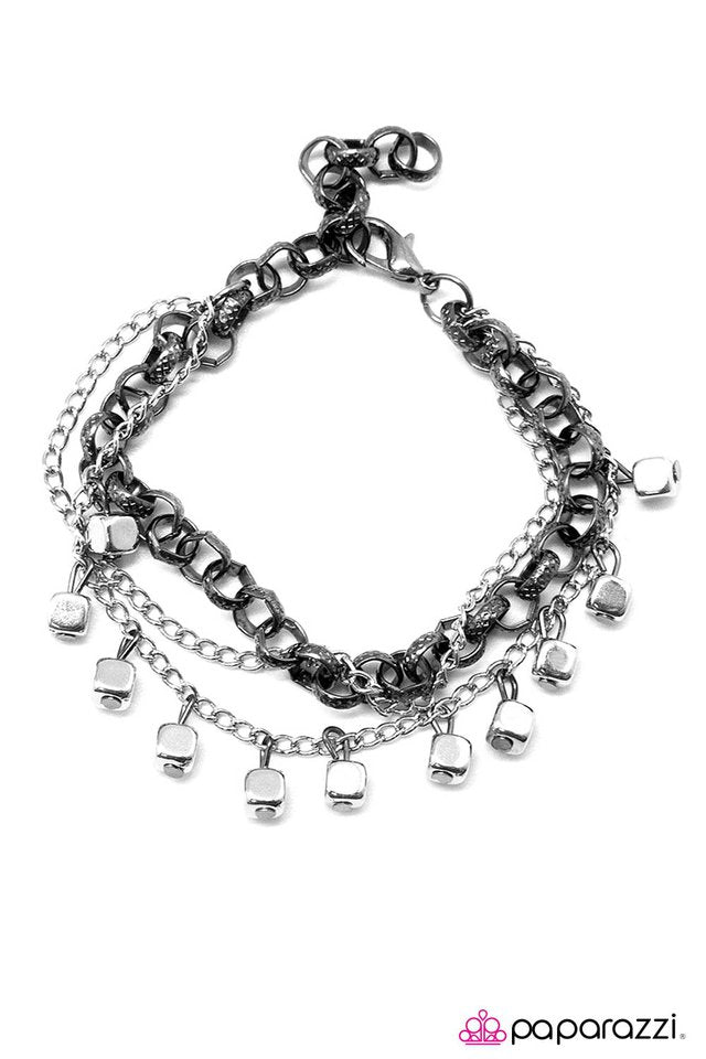 Paparazzi ♥ Times Square - Silver ♥ Bracelet