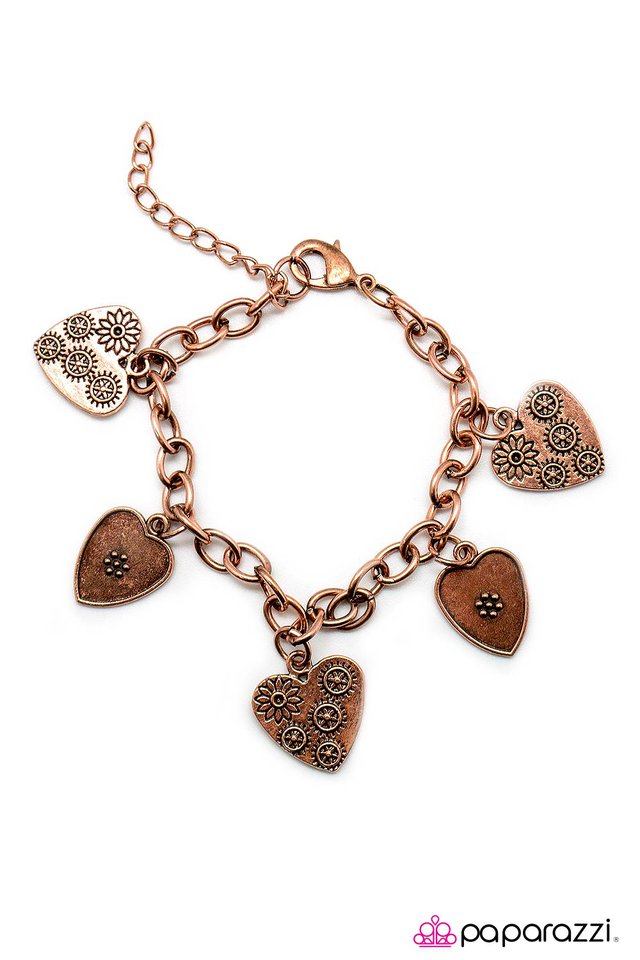 Paparazzi ♥ Heartthrob - Copper ♥ Bracelet