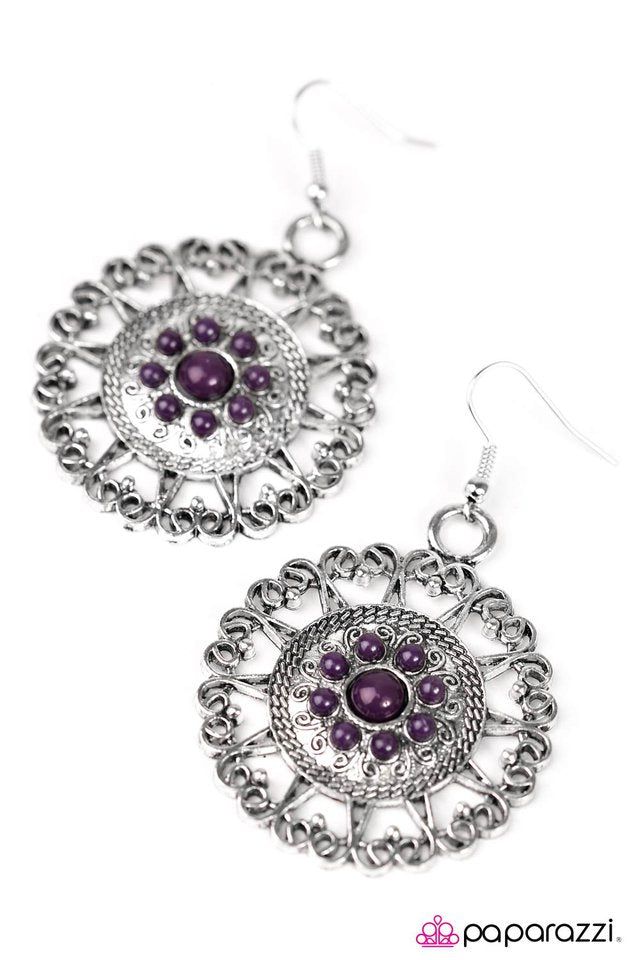 Paparazzi ♥ BEADazzled - Purple ♥ Earrings