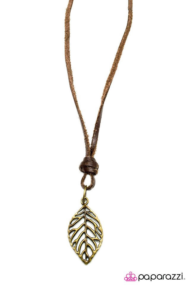 Paparazzi ♥ LEAF Me High and Dry - Brown ♥ Necklace