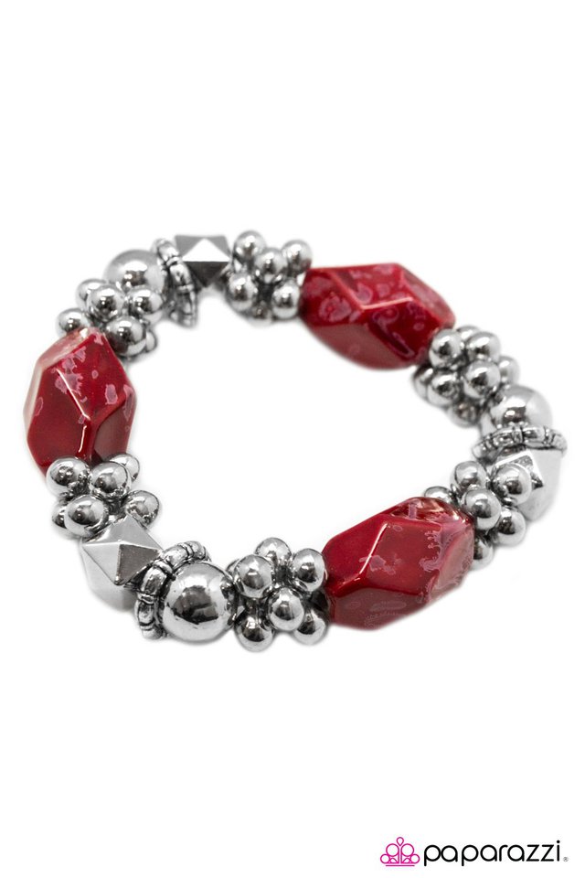 Paparazzi ♥ Rockin and A Rollin - Red ♥ Bracelet
