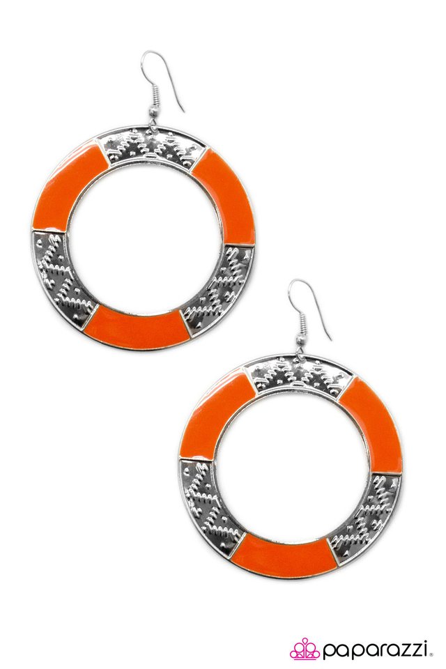 Paparazzi ♥ Beach Babe - Orange ♥ Earrings