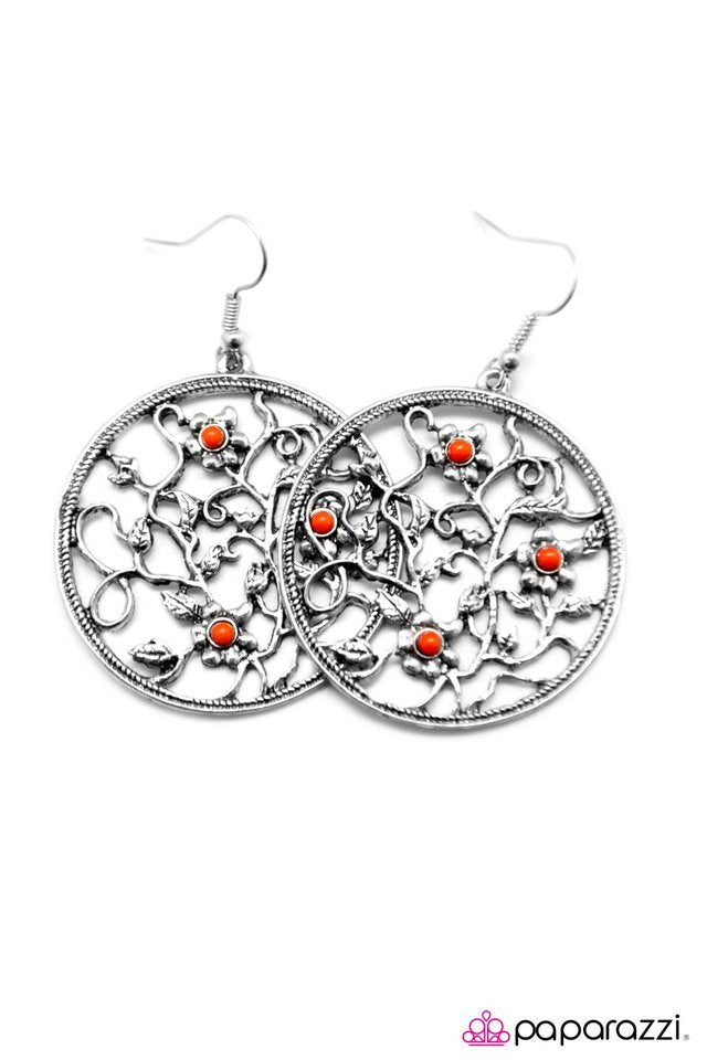 Paparazzi ♥ An Enchanted Forest - Orange ♥ Earrings