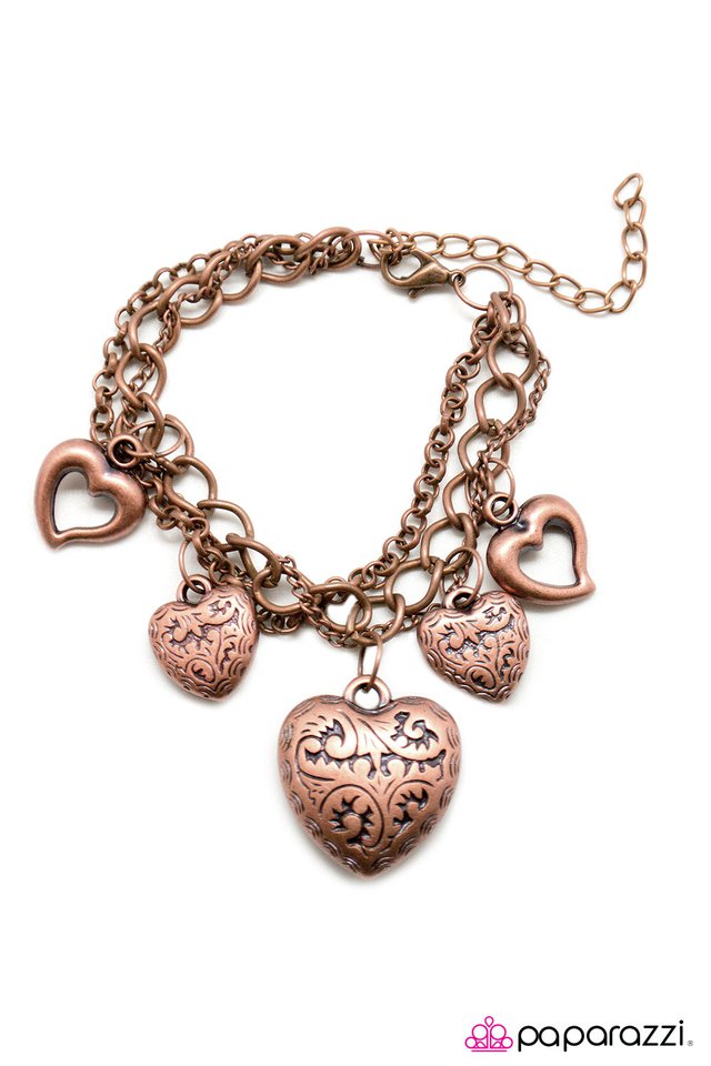 Paparazzi ♥ Brave Heart - Copper ♥ Bracelet