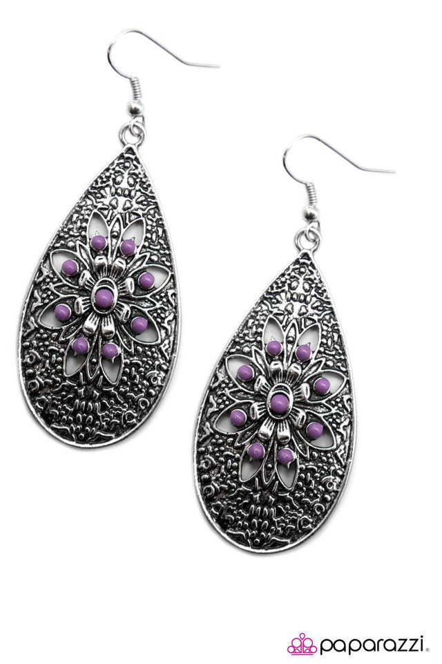 Paparazzi ♥ Day By Day - Purple ♥ Earrings
