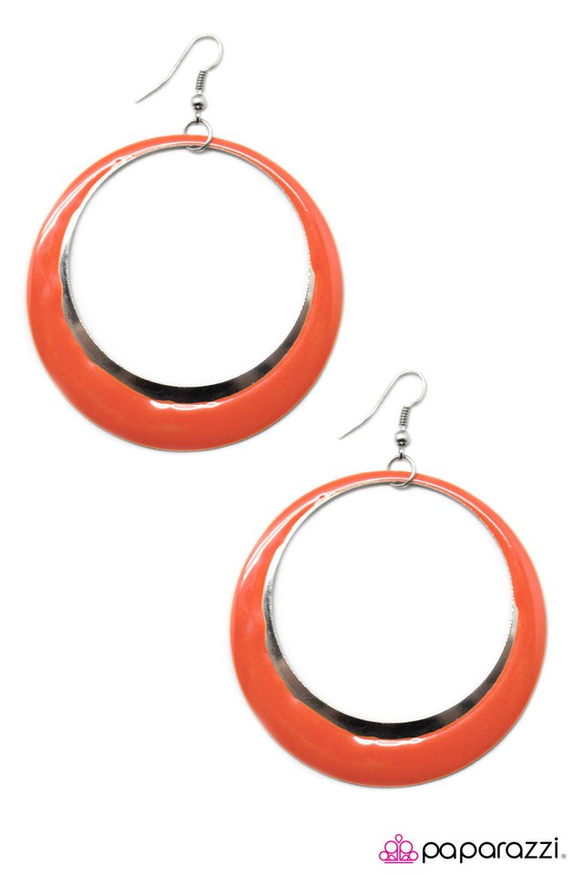 Paparazzi ♥ Fly Me To The Moon - Orange ♥ Earrings