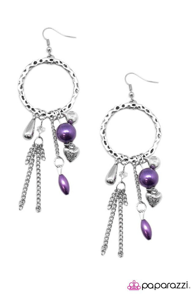 Paparazzi ♥ Little Things Mean A Lot - Purple ♥ Earrings