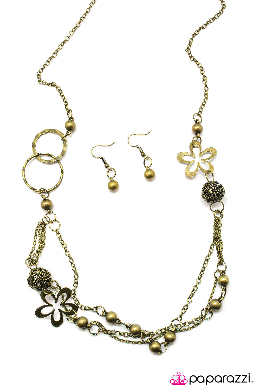 Paparazzi ♥ Shake It Up - Brass ♥ Necklace