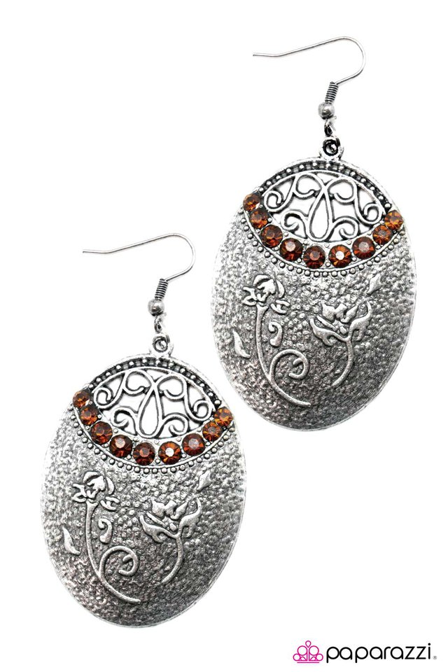 Paparazzi ♥ Pretty As A Picture - Brown ♥ Earrings