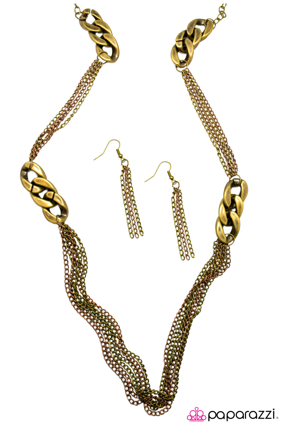 Paparazzi ♥ A Mad Rush - Brass ♥ Necklace
