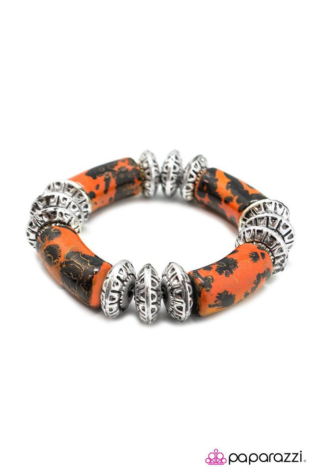 Paparazzi ♥ Rocky Road - Orange ♥ Bracelet