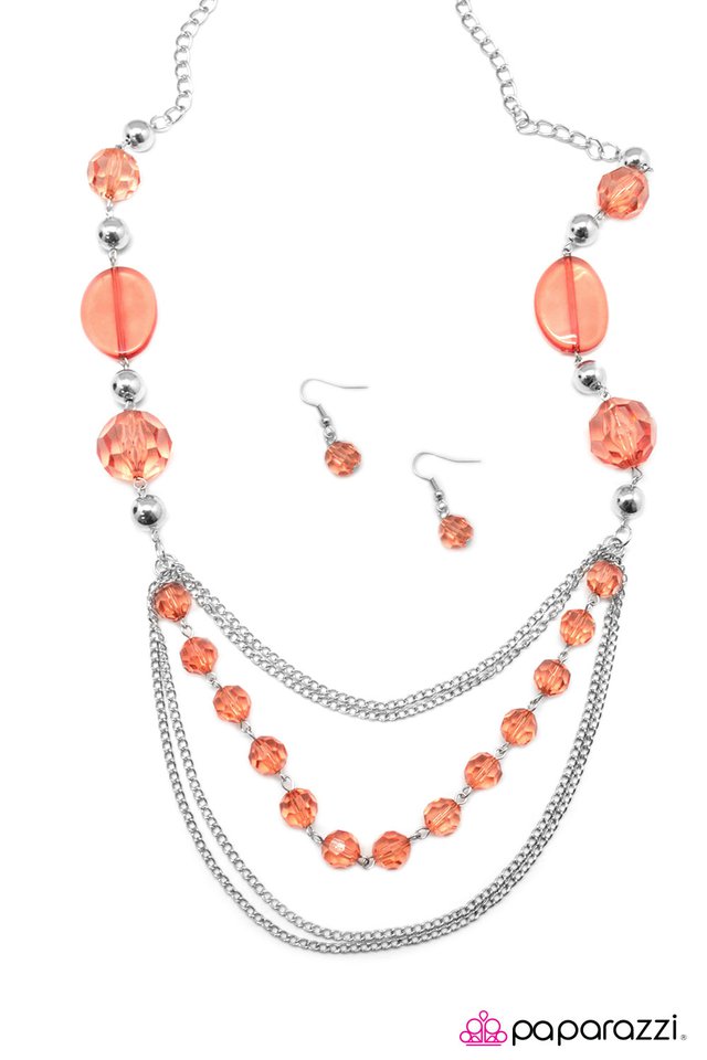 Paparazzi ♥ Keep Dreamin - Orange ♥ Necklace