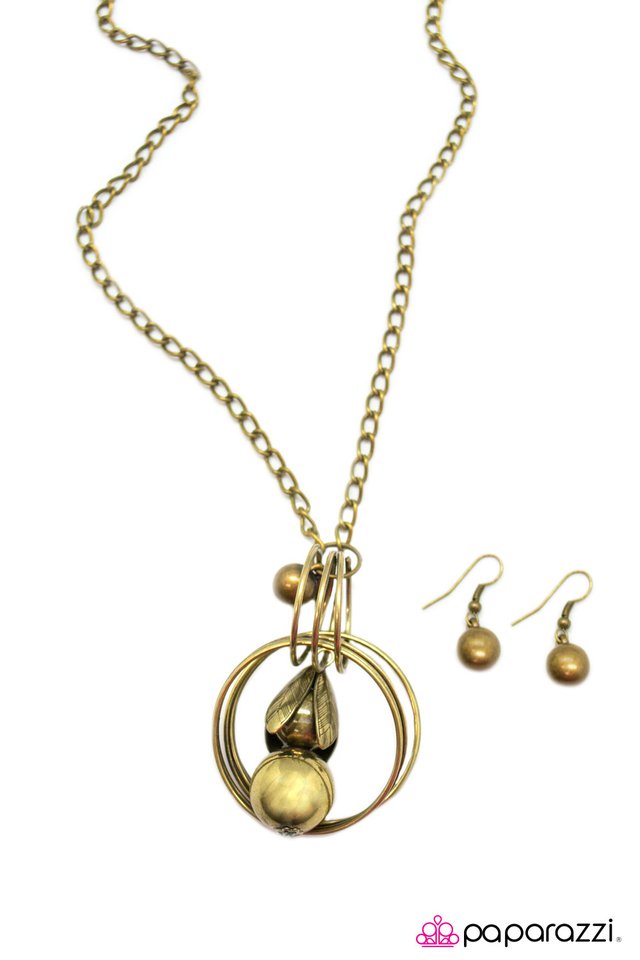 Paparazzi ♥ Be There With Bells On - Brass ♥ Necklace