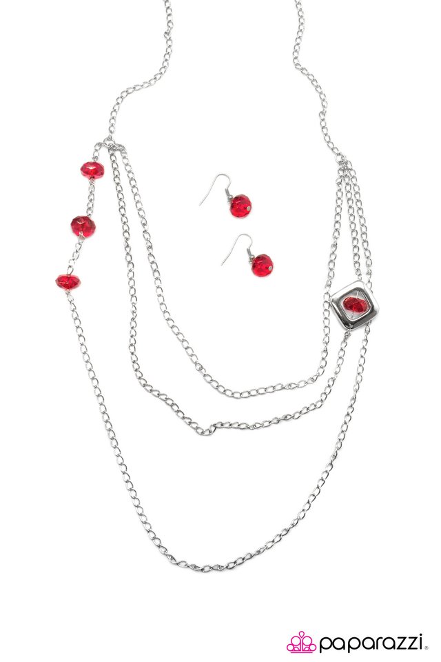 Paparazzi ♥ Put On Your Dancing Shoes - Red ♥ Necklace